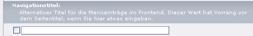 Navigationstitle für die Suchmaschinenoptimierung von TYPO3 verwenden